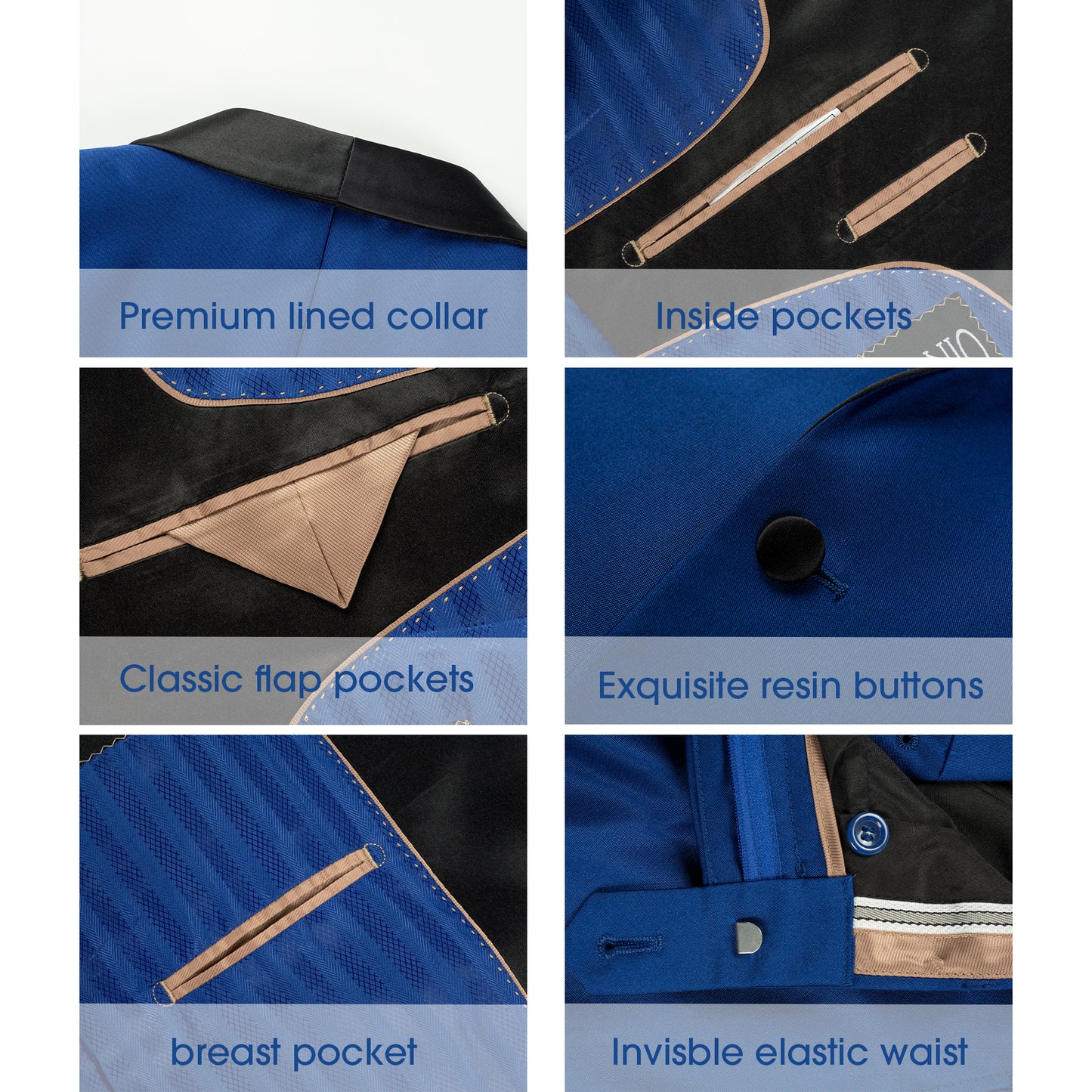 2 Piece Slim Fit Tuxedo - Royal Blue (2ST970904)