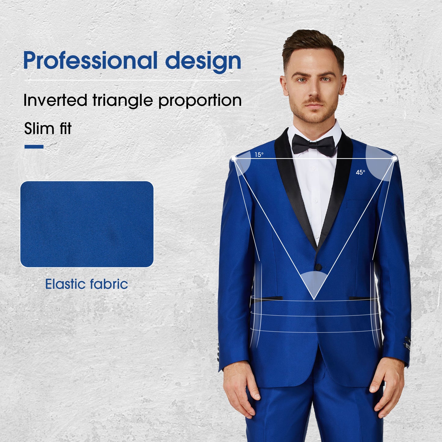 2 Piece Slim Fit Tuxedo - Royal Blue (2ST970904)